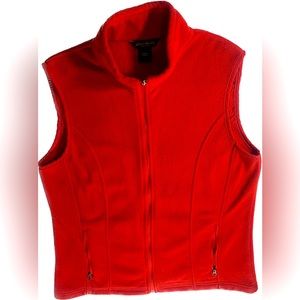 Eddie Bauer Sleeveless Vest
Women Size Large 
Color- Red